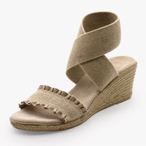 CHARLESTON SHOE CO. Tan Espadrille Wedges